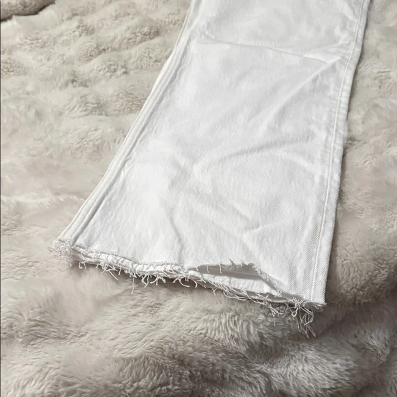 White Denim Jeans- BRAND NEW W TAGS ABERCROMBIE 90'S RELAXED HIGH RISE CURVE LOV - Picture 11 of 14